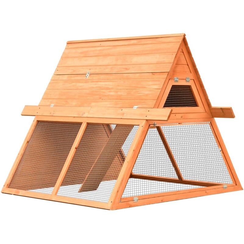 

Conejera de madera maciza de pino y abeto 152x128x108 cm