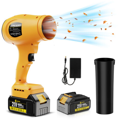 CONENTOOL Souffleur de feuilles sans fil puissant 65 000 trs/min 800W - Vitesse d'air 350m/s - 4000Ah batterie - Pour broche de batterie Makita 18V - 1 batterie