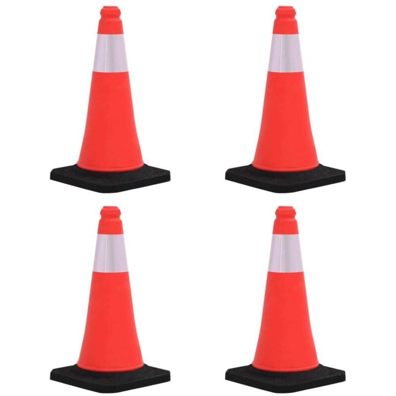 Vidaxl - Cônes de signalisation réfléchissants à base lourde 4 pcs 50 cm