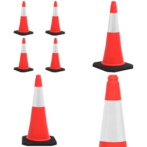 Cônes de signalisation réfléchissants à base lourde 4 pcs 75 cm - cône de signalisation -  cônes de signalisation - Home & Living