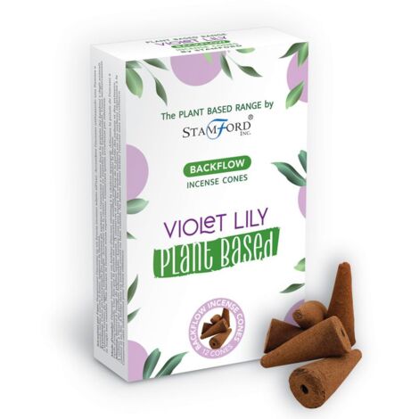 Cônes d'encens à reflux à base de plantes - Violet Lilly- Vendu par 1