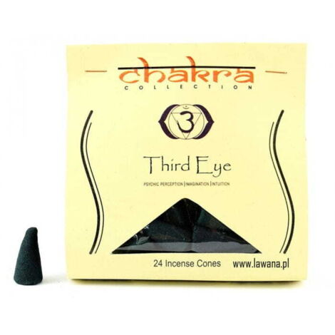 Cônes d'encens THIRD EYE pour le 6e chakra, 24 pièces, Song of India