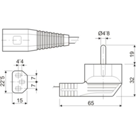 Conexión 3 conductores de 1.8 mm Electro Dh 36.753/180/GR 8430552029983