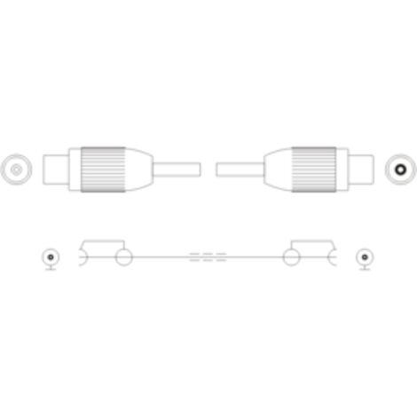 Conexión antena hembra-macho inyectada 5 m blanco Electro Dh 37.002/5/B/BP 8430552129478