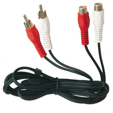 Conexion audio 2 RCA macho a 2 RCA hembra 2.5M GSC 002600933