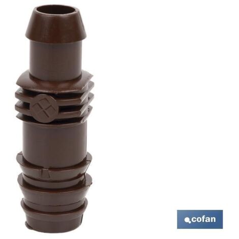 Conexión ctr Ø16mm marrón, resistente a golpes y arañazos para riego eficiente