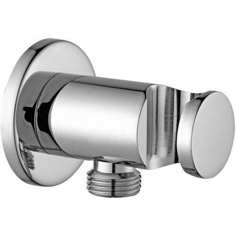 Conexión de agua con soporte integrado. Paffoni ZSUP031CR  Cromo