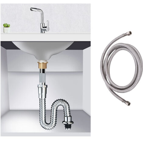 Conexión de agua para máquina de hielo de 1/4" con ajuste de precisión, construcción de acero inoxidable trenzado para un fácil autoensamblaje, rendimiento fiable e impermeabilidad.