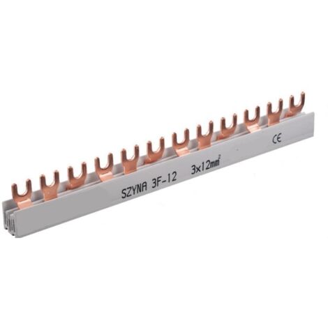 Conexión de barra colectora de corriente, peine 3F S-12 12 mm2