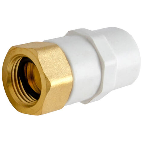 Conexión de PVC IDMAR de 3/4" con manguito de latón, sistema de pegado – agua fría