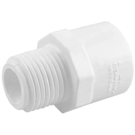 Conexión de PVC IDMAR, rosca macho de 3/4", sistema de pegado - agua fría