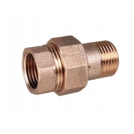 Conexión de tornillo de latón recto con junta tórica de 1/2"