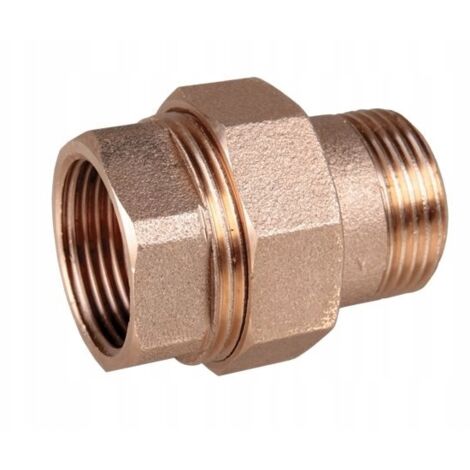 Conexión de tornillo de latón recto con junta tórica de 1"