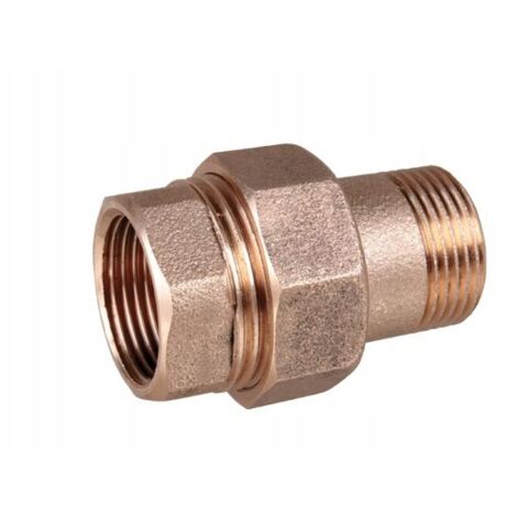 Conexión de tornillo de latón recto con junta tórica de 3/4"