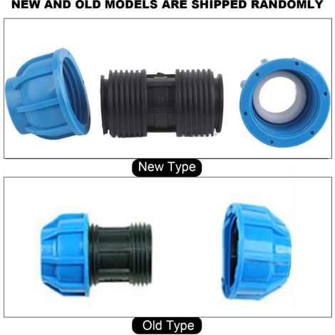 Conexión directa para tuberías de agua de PE – 4 piezas, 32 mm x 32 mm, conector, adaptador, accesorio, plástico, repelente a la suciedad