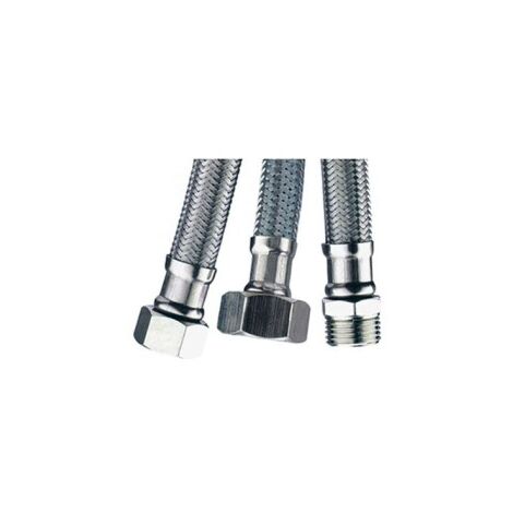 Conexion latiguillo inox h-h 1/2-3/8 30cm 14365
