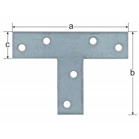 Conexión plano T 76x16 mm