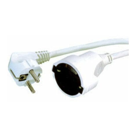 Conexión prolongador cable H05VV-F 3x1.5mm Electro DH 36.762/10/B, color blanco, 8430552115433