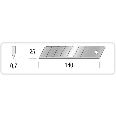 CONF 10 LAMES PROF. 25X0,7MM 25 X 0,7 MM - METRICA - 49048