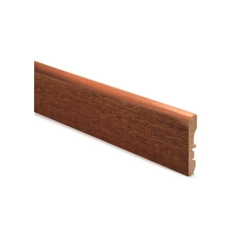 CONF. 10 PZ BATTISCOPA IMPIALLACCIATO PASSAFILO MISURE 13X70X2250 MM FINITURA MOGANO