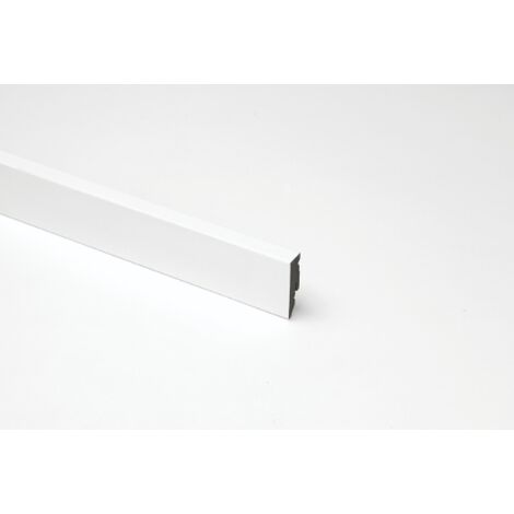CONF. 10 PZ BATTISCOPA RETTANGOLARE PVC FINITURA ALLUMINIO