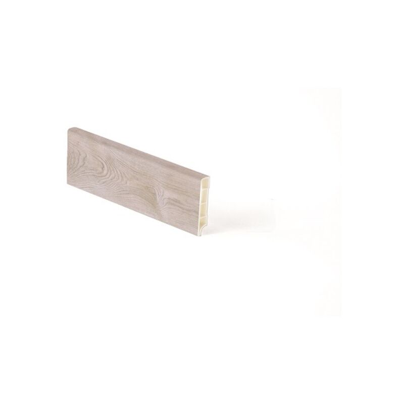 Image of Conf. 10 pz battiscopa squadrato pvc finitura bianco verniciabile 70X14X2500 mm