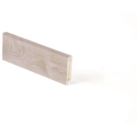 CONF. 10 PZ BATTISCOPA SQUADRATO PVC FINITURA ROVERE CIOCCOLATO 70X14X2500 MM