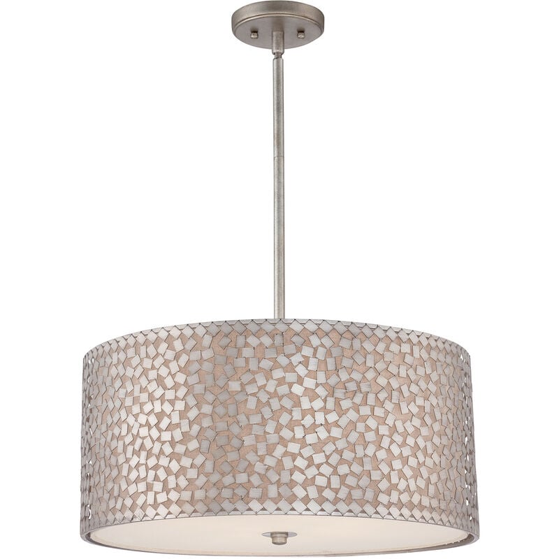 Elstead Lighting - Elstead Confetti - 4 Light Large Round Ceiling Pendant Old Silver, E27