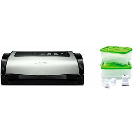 Confezionatrice sottovuoto 130w nero / acciaio inox con accessori - yy3107fb - tefal
