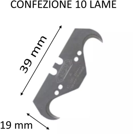 CONFEZIONE 10 LAME TRAPEZOIDALI AD UNCINO