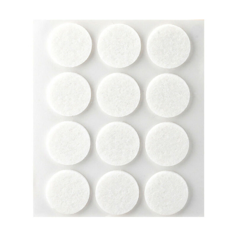 Image of Confezione da 12 feltrini adesivi sintetici bianchi diametro 22mm plasfix Inofix