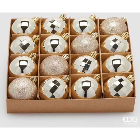 Confezione 16 Palline di natale D.6 Champagne