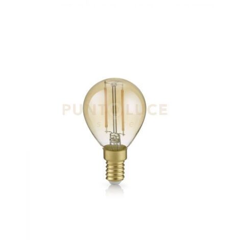 CONFEZIONE 3 LAMPADINE LED WIRE PALLINA AMBRA 2W, 225LUMEN, 2.700K D.4,5CM H. 7,5CM ATTACCO E14