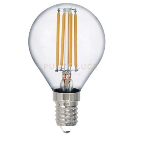 CONFEZIONE 3 LAMPADINE LED WIRE PALLINA TRASPARENTE 2W, 250LUMEN, 2.700K D.4,5CM H. 7,5CM ATTACCO E14