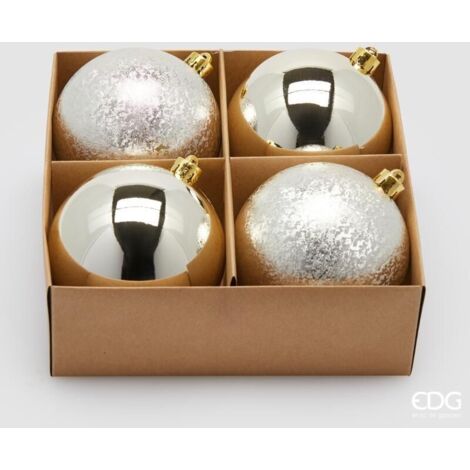 Confezione 4 Palline di natale D.10 Champagne