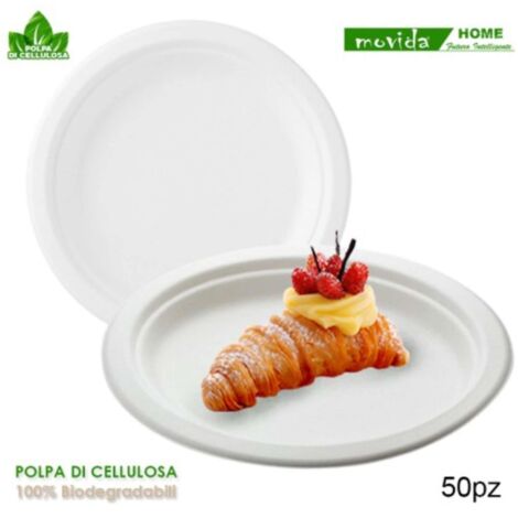 Confezione 50 Piatti Frutta In Cellulosa Bio
