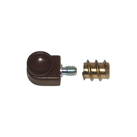CONFEZIONE 8 PEZZI - SOSTEGNI A VENTOSATRASPARENTE CON BUSSOLA 10MM - IN OTTONE LUCIDO