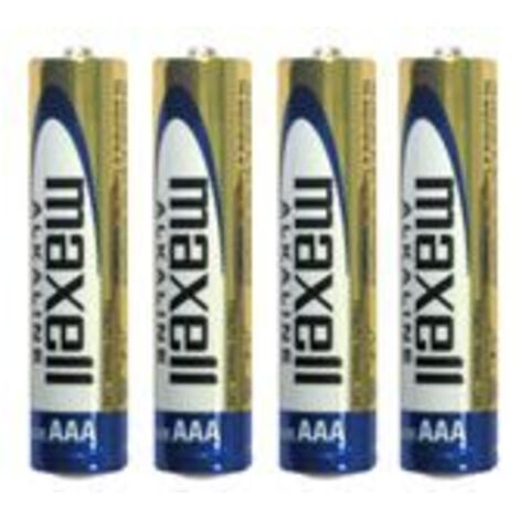 Confezione blister da 4 batterie alcaline maxell lr03 aaa