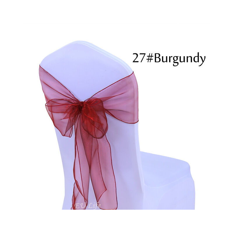Confezione da 10 50 sedia in Organza trasparente