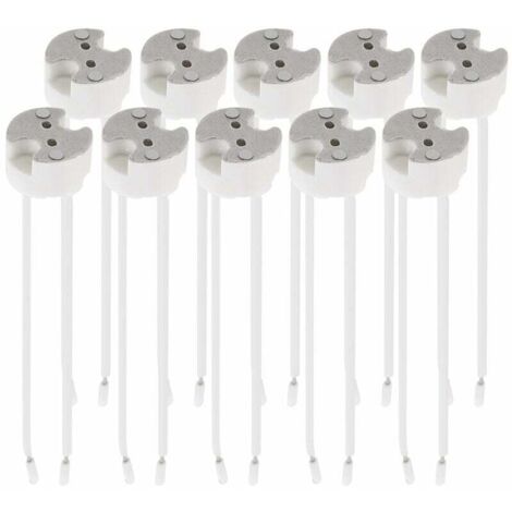 Confezione da 10 attacchi GU5.3 - Attacco GU5.3 o MR16 - Supporto con cavo 12V - Per lampadine come LED, alogene e faretti