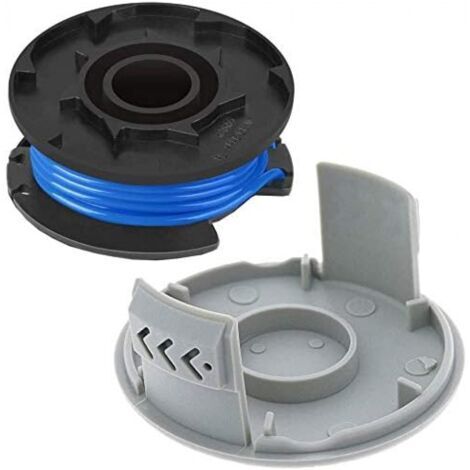 Confezione da 10 bobine di ricambio per tagliabordi Ryobi, compatibili con il tagliabordi a batteria Ryobi One+ AC14RL3A, 8 bobine + 2 cappucci di taglio