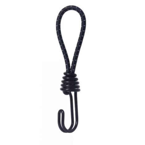 Confezione da 10 corde elastiche in gomma con ganci a spirale, ganci elastici corti da 16 cm, corde elastiche per teloni con doppi ganci, corde elastiche universali con elementi di fissaggio per campe