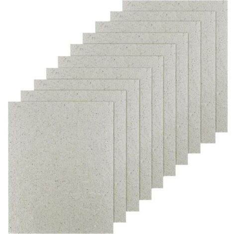 Confezione da 10 fogli di mica adatti al microonde, 12 x 15 cm, copertura guida d'onda, forno a microonde, piastra di mica, microonde, piastre universali, taglio su misura, per asciugacapelli, grill