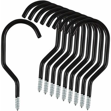 Confezione da 10 ganci in metallo resistenti, ganci per bici resistenti per esterni per riporre in garage, ganci per riporre biciclette in acciaio inossidabile