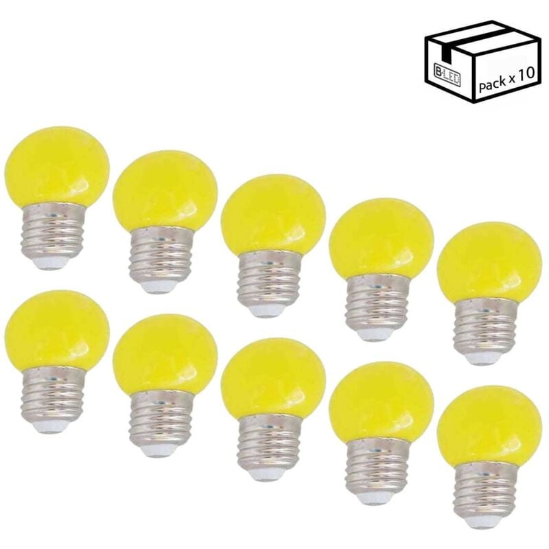 Lotto 10 lampadine led E27 1W - 1 colore