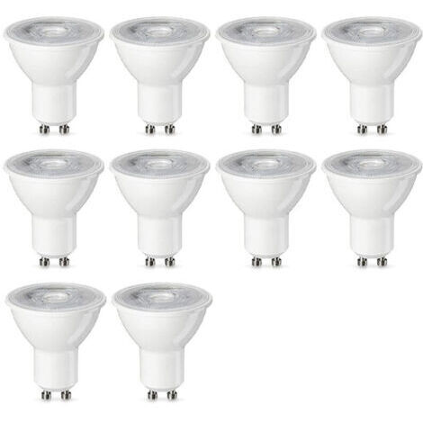 Confezione da 10 lampadine LED GU10 Basics, 4,7 W (equivalenti a 50 W), bianco caldo, non dimmerabili