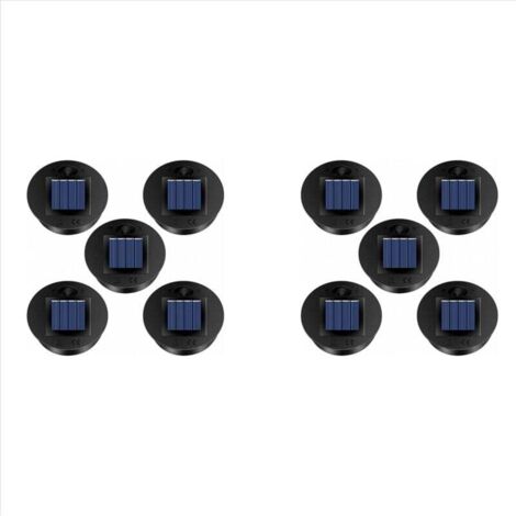 Confezione da 10 luci solari di ricambio (dimensione superiore: 7 cm, dimensione inferiore: 6 cm), LED bianco caldo, 7 lumen, impermeabili