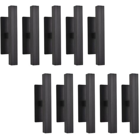 Confezione da 10 maniglie autoadesive in plastica a scatto per armadi, credenze, cassettiere, porte, finestre, cassetti (nero, 100 mm)