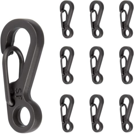 Confezione da 10 mini moschettoni per arrampicata ed escursioni - Portachiavi - Peso massimo 15 kg - Accessori da appendere per estendere, Animal EDC