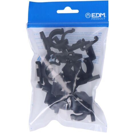 Confezione da 10 morsetti in nylon nero EDM M-20 per Ferroplast